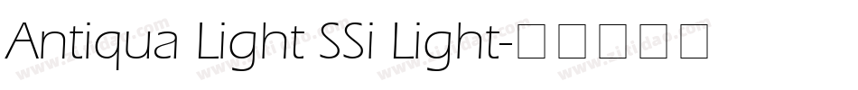Antiqua Light SSi Light字体转换